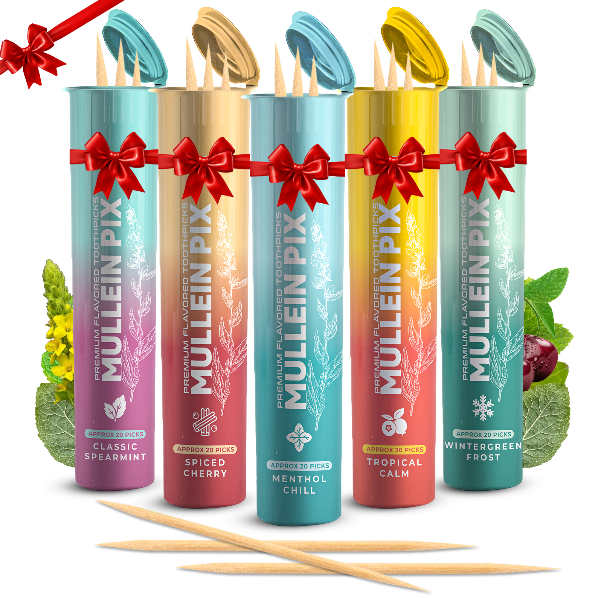 PurePix MulleinPix – Nicotine-Free Flavored Toothpicks Variety