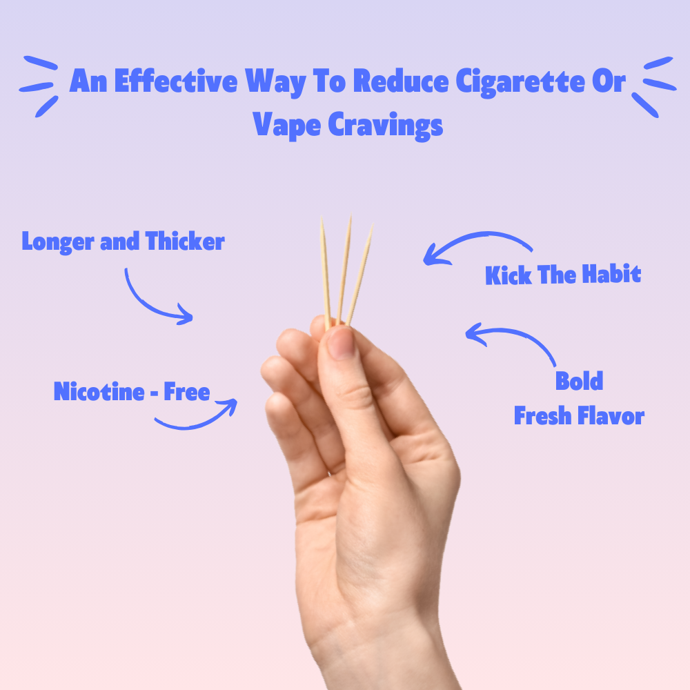 QuitPix to Help Quit Smoking Flavored Toothpicks - Nicotine Free Toothpicks - Kosher Variety Pack 40 Count Bag