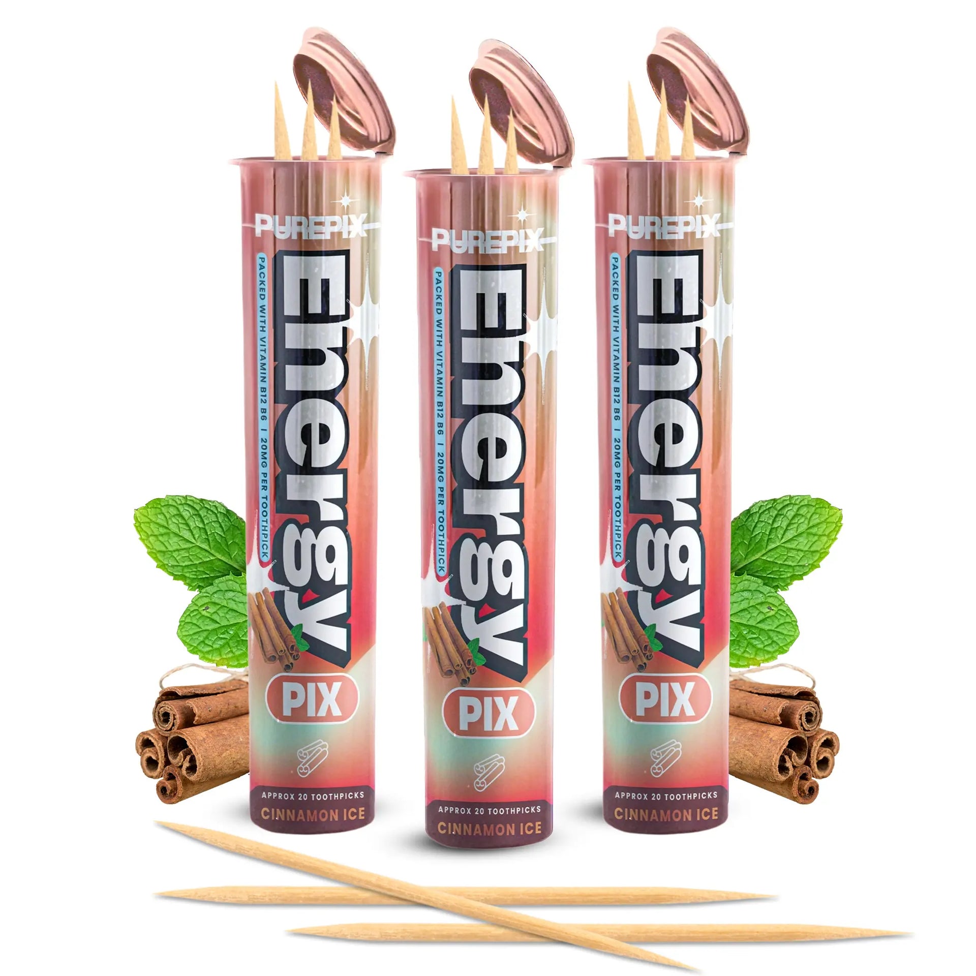 PurePix EnergyPix, Caffeine Flavored Toothpicks with B12 & L