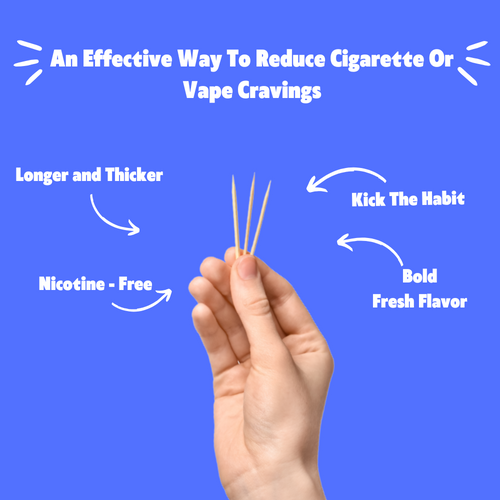 Quit-NIC Infused Flavored Toothpicks - Nicotine Free, Non-GMO Kosher Vegan Variety Pack, 20 Count Flavored Toothpicks for Adults to Help Quit Smoking and Quit-NIC