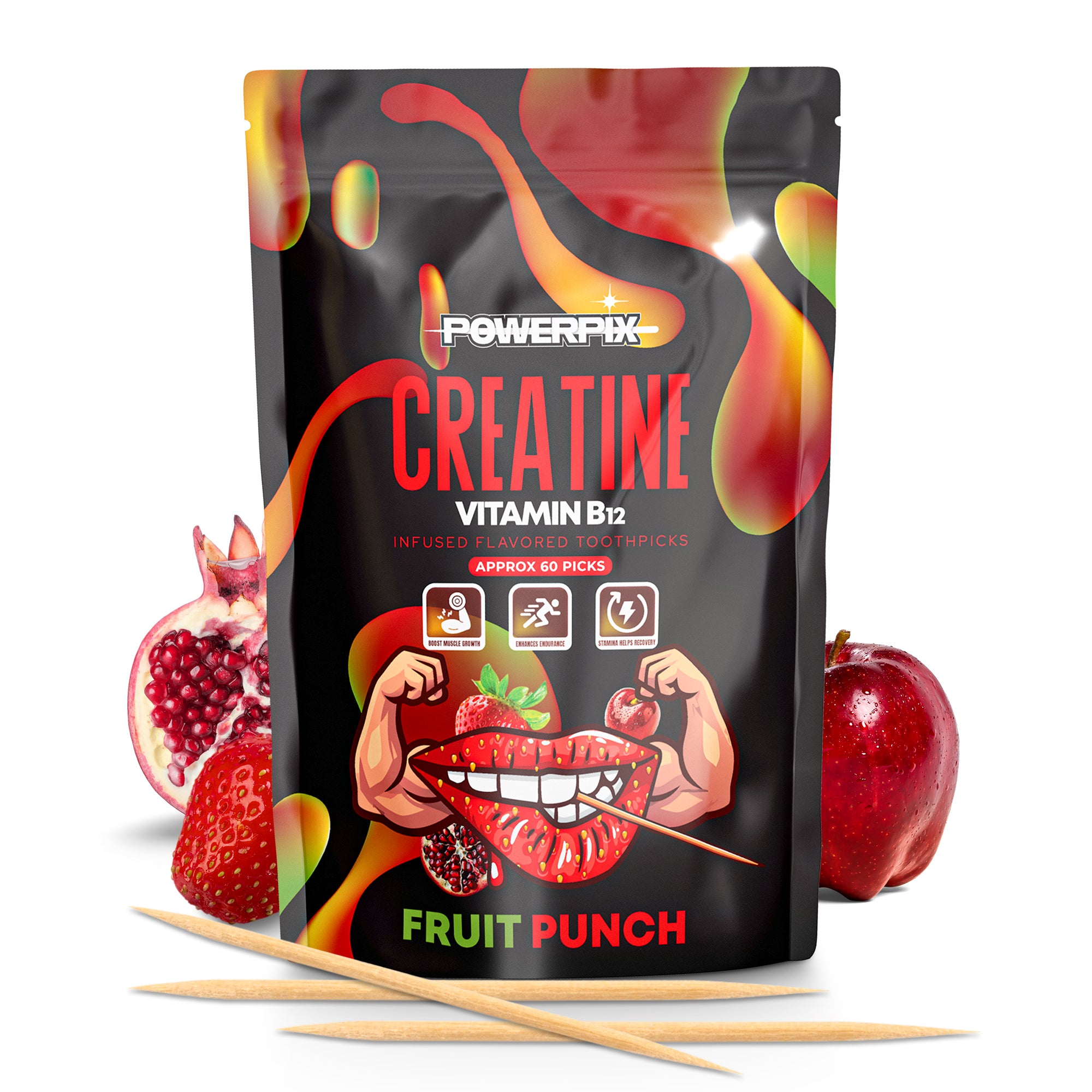 PowerPix Creatine Infused toothpicks