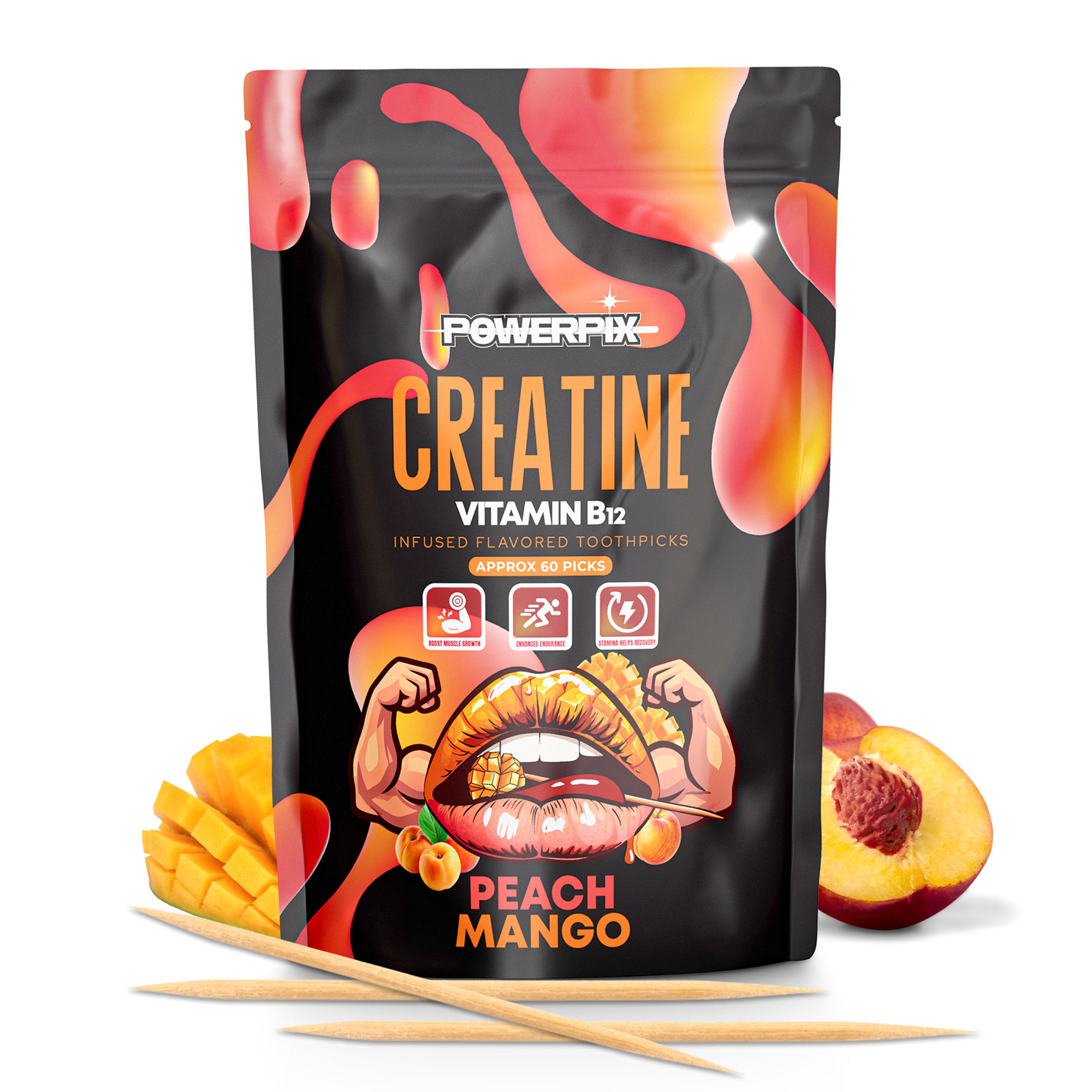 PowerPix Creatine Infused toothpicks