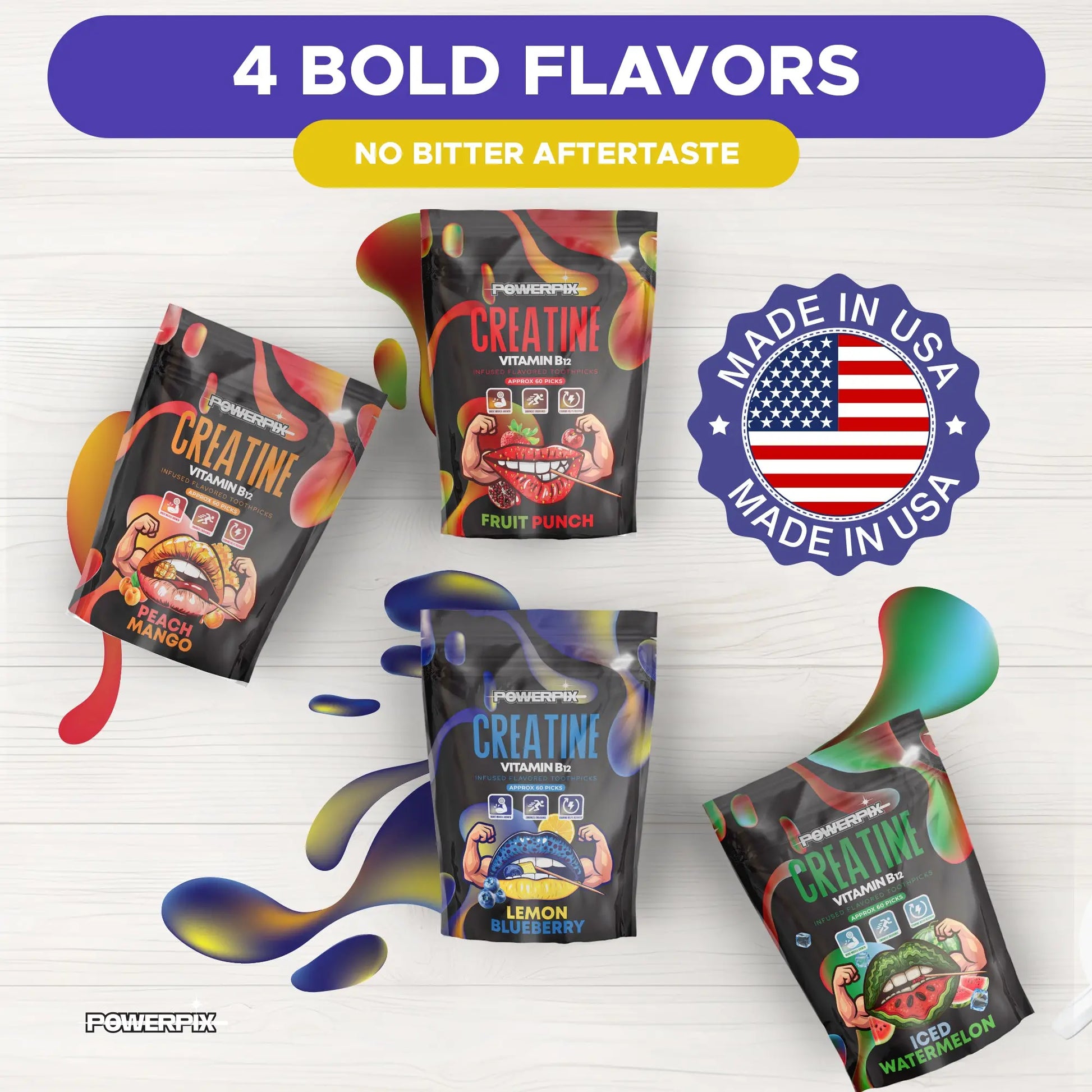 PowerPix Creatine Infused toothpicks - PurePix Brands