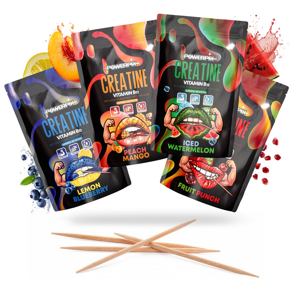 PowerPix Creatine Infused toothpicks | Premium Flavored Toothpick