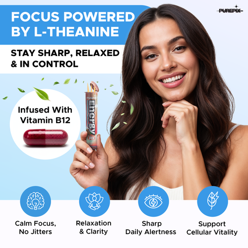 EnergyPix - Caffeine Flavored Toothpicks with L-Theanine, B12 for Focus & Energy - Sugar-Free Alternative to Energy Mints & Gum - 20 Count, Kosher