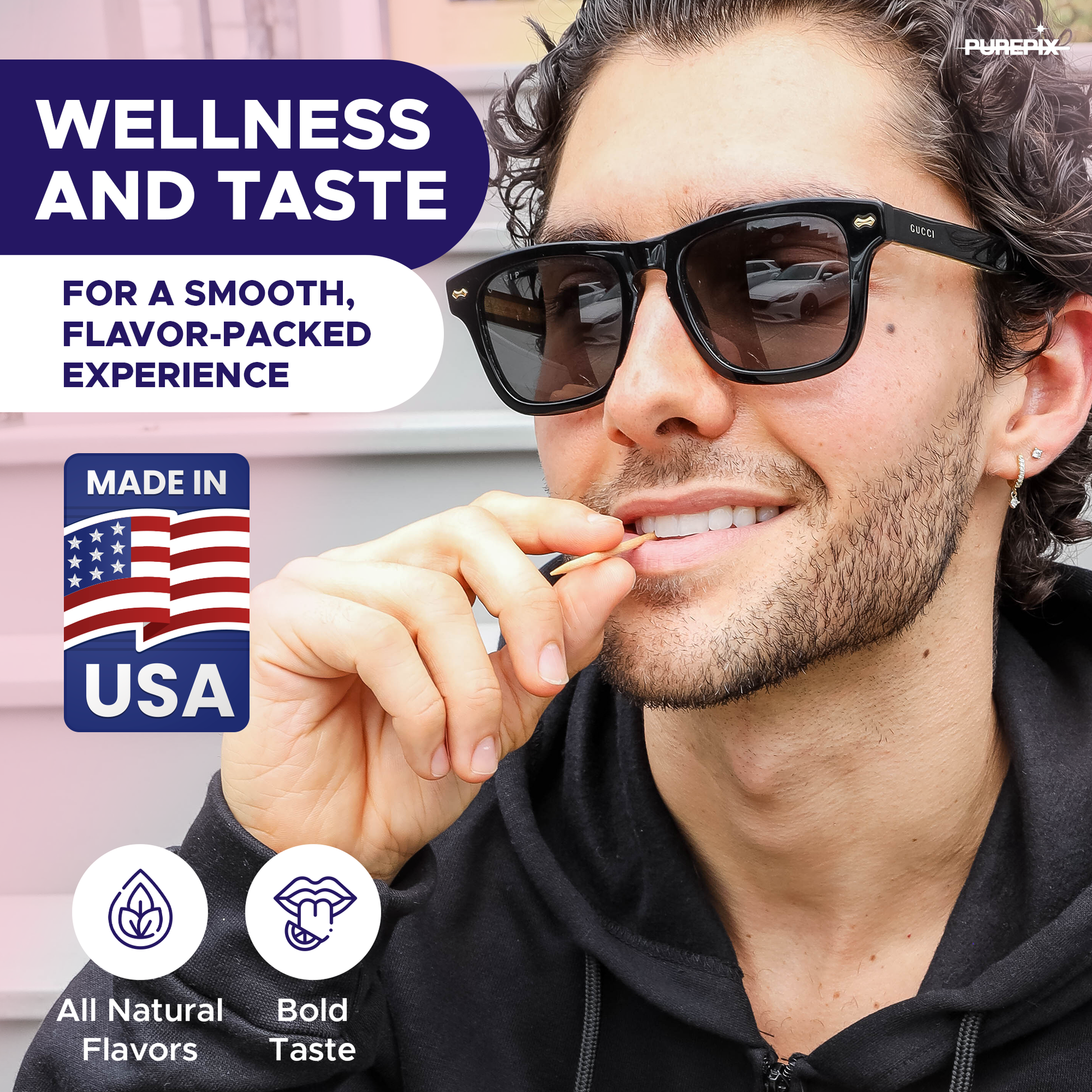 QuitPix to Help Quit Smoking Flavored Toothpicks with NAC & L-Theanine  -  Nicotine Free Toothpicks - Kosher