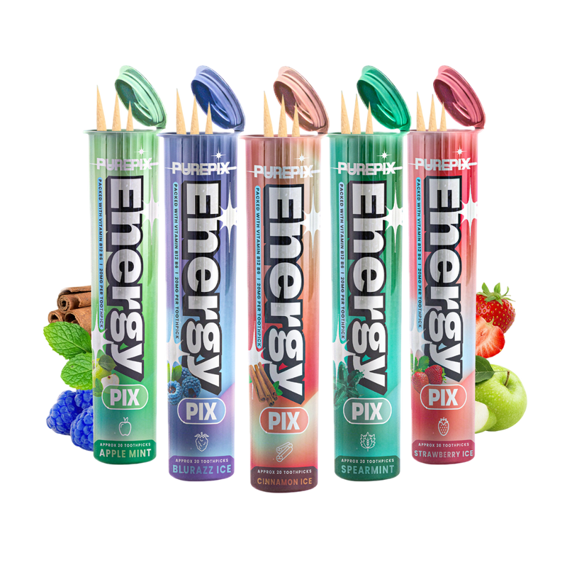 EnergyPix 5 Flavors Variety Pack | Premium Flavored Toothpick