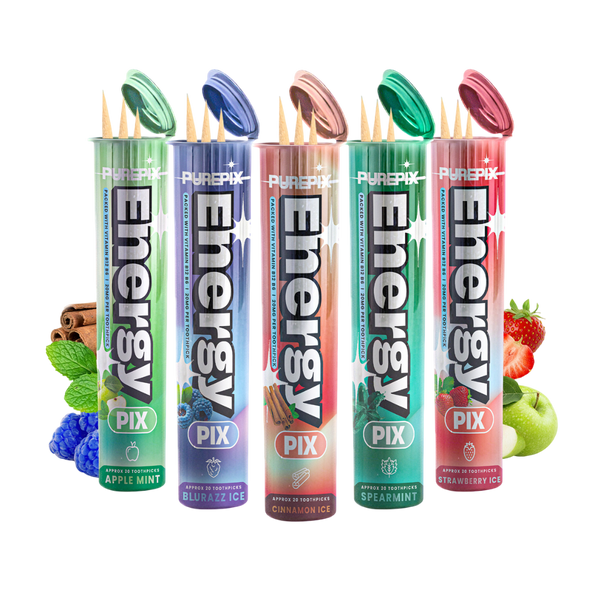 EnergyPix 5 Flavors Variety Pack | Premium Flavored Toothpick