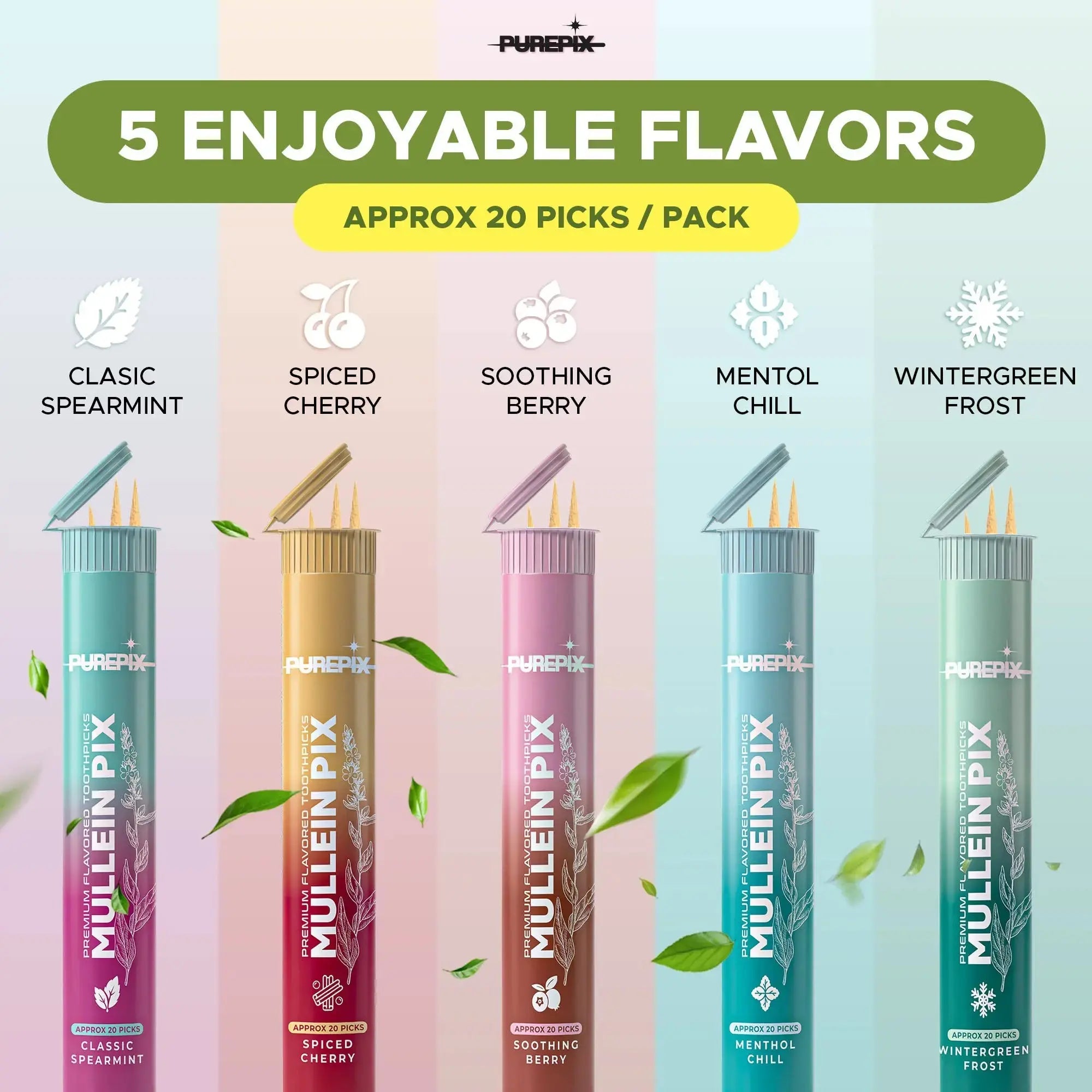 MulleinPix 5 Flavor Variety Pack. PurePix Brands