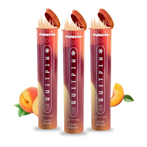 Juicy Peach Flavored Toothpicks (3-Pack)