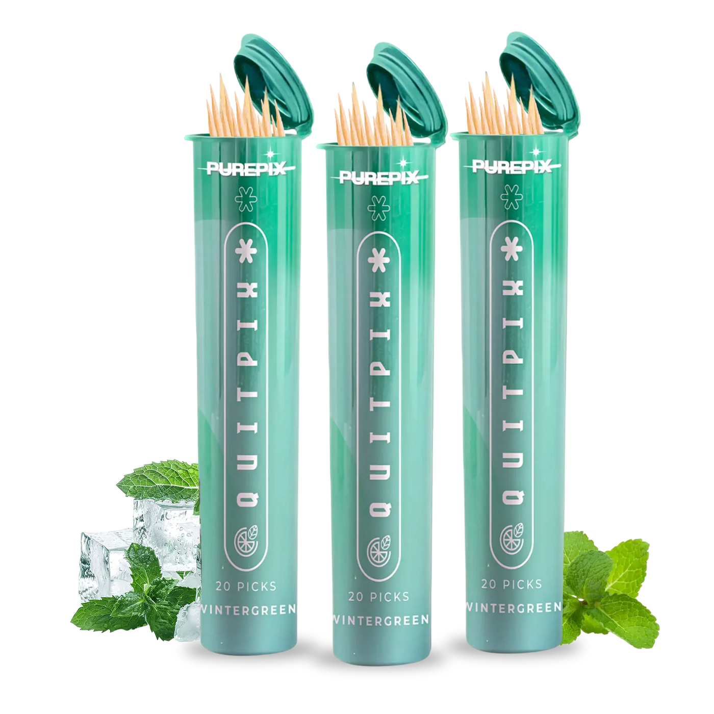 Wintergreen Flavored Toothpicks – (3-Pack)