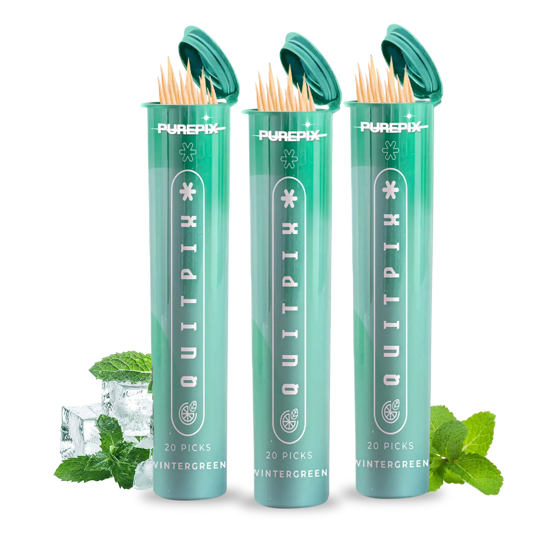 Wintergreen Flavored Toothpicks – (3-Pack)